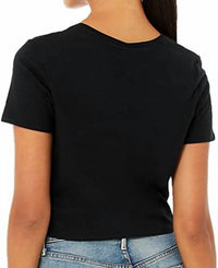 Z Supply Women's Second Skin Crew Top in black - women's t-shirt - detail view