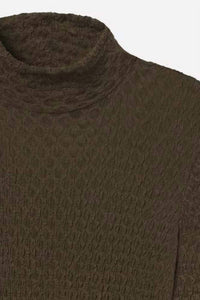 Frame - Mesh Lace Turtleneck Top