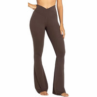 Sunzel - High Waisted Tummy Control Wide Leg Flare Leggings