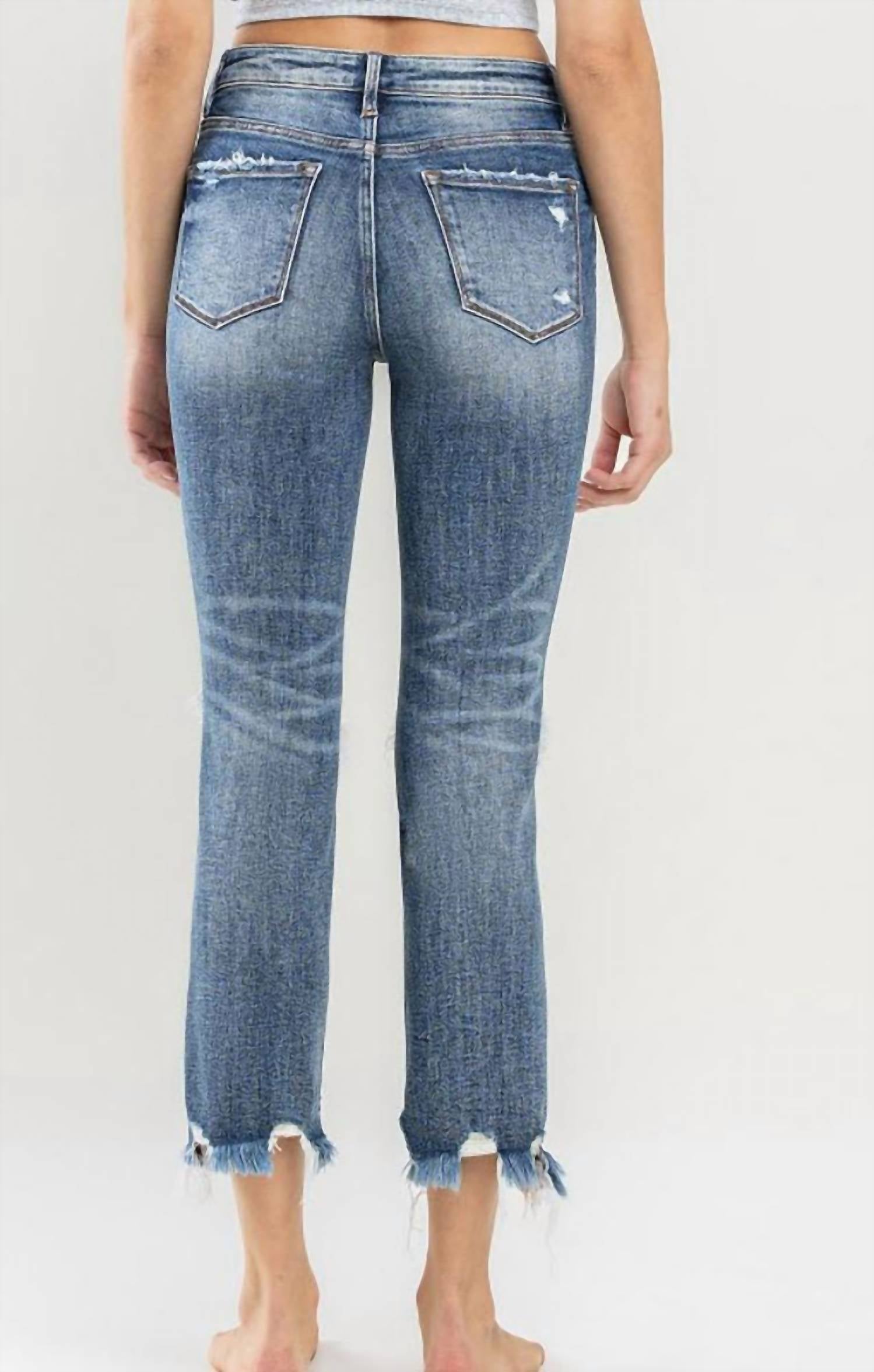 Lovervet - Women's Plus Size High Rise Slim Straight Record Setting Jean