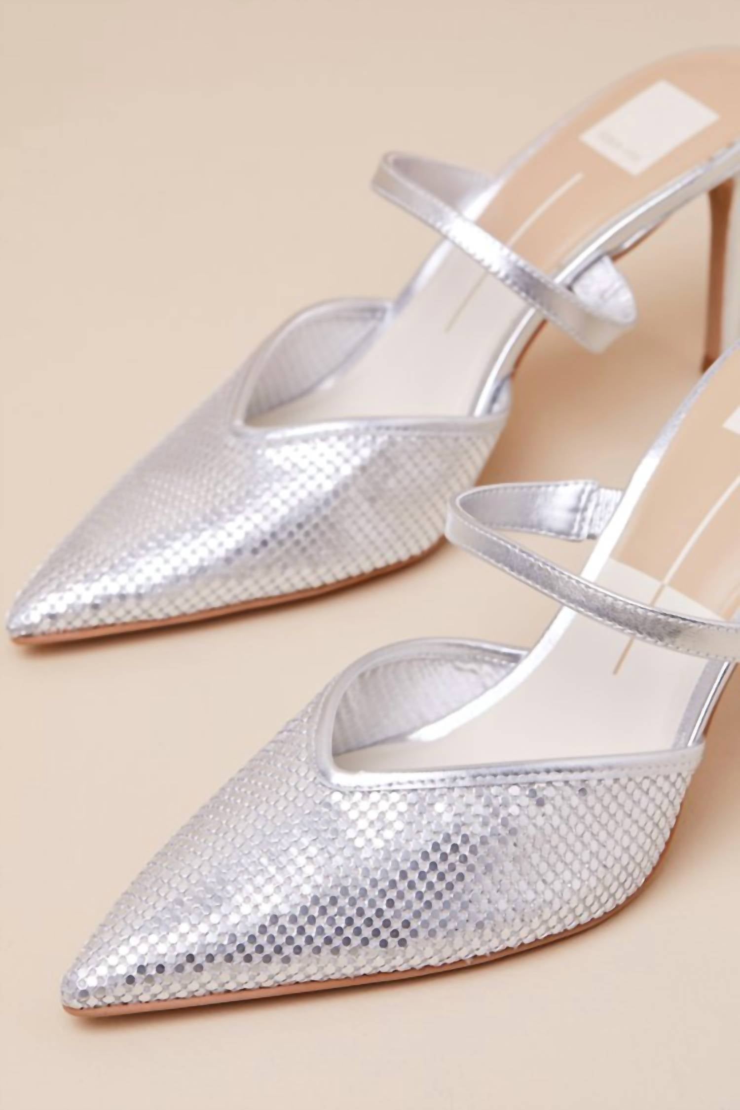 Dolce Vita Women's Kanika Pump in silver mesh - women's sandal - alternate view