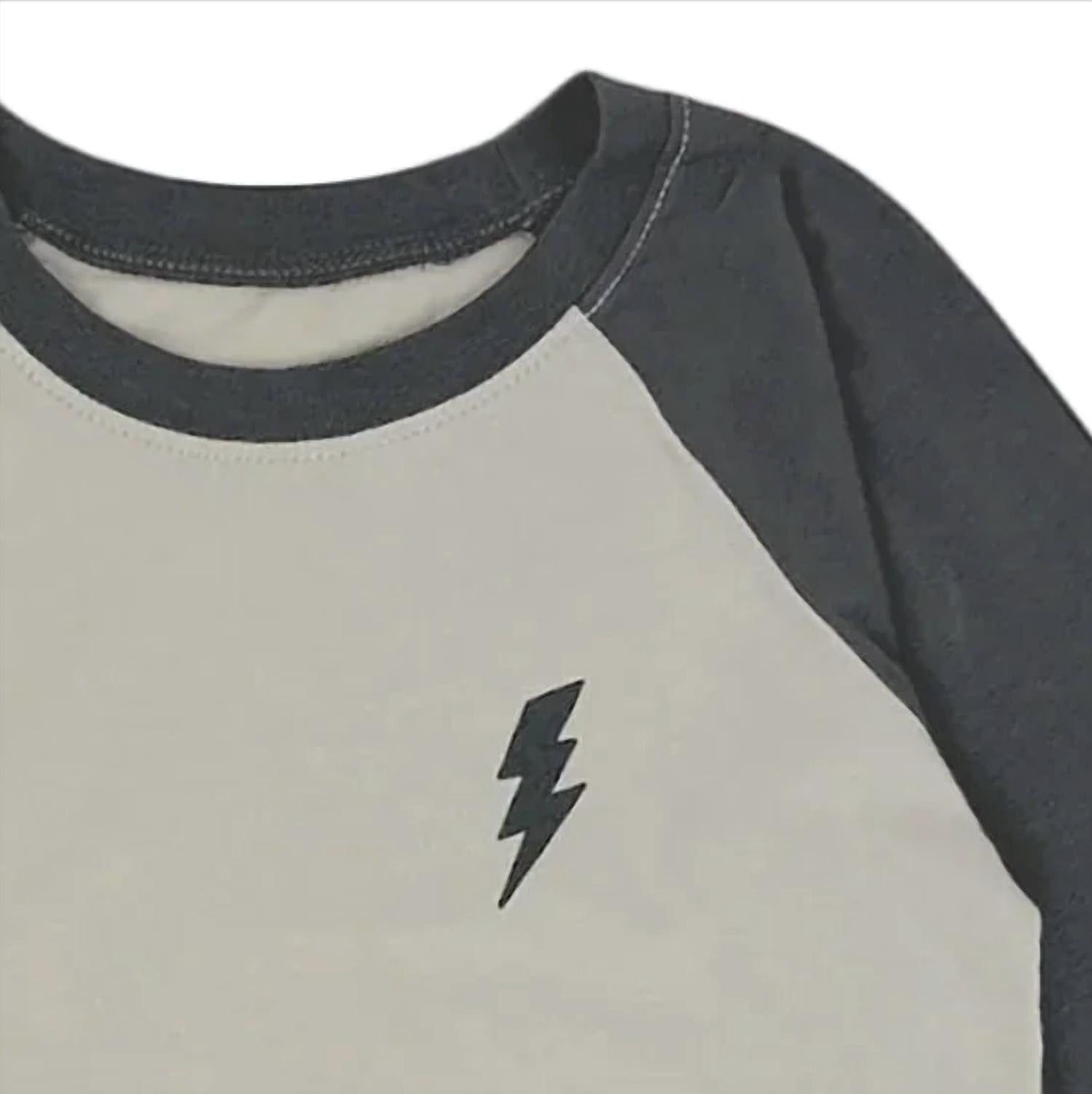 Tiny Whales - Boy's Bolt Long Sleeve Raglan Tee