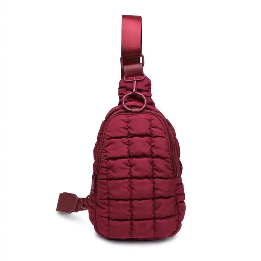 Urban Expressions - Women's Bristol Puffy Quilted Nylon Sling Backpack