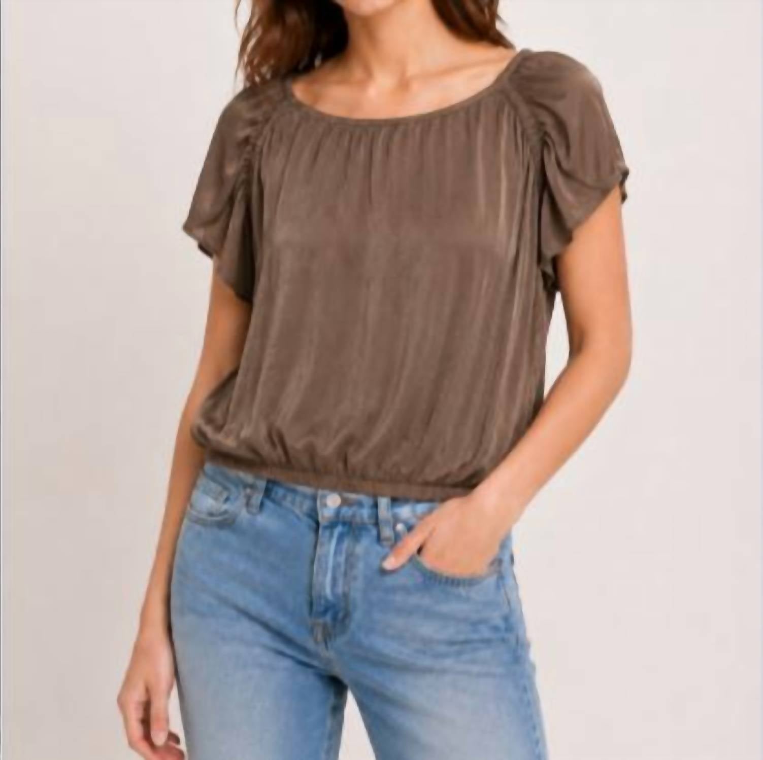 Bella Dahl - Shirred Shoulder Keyhole Back