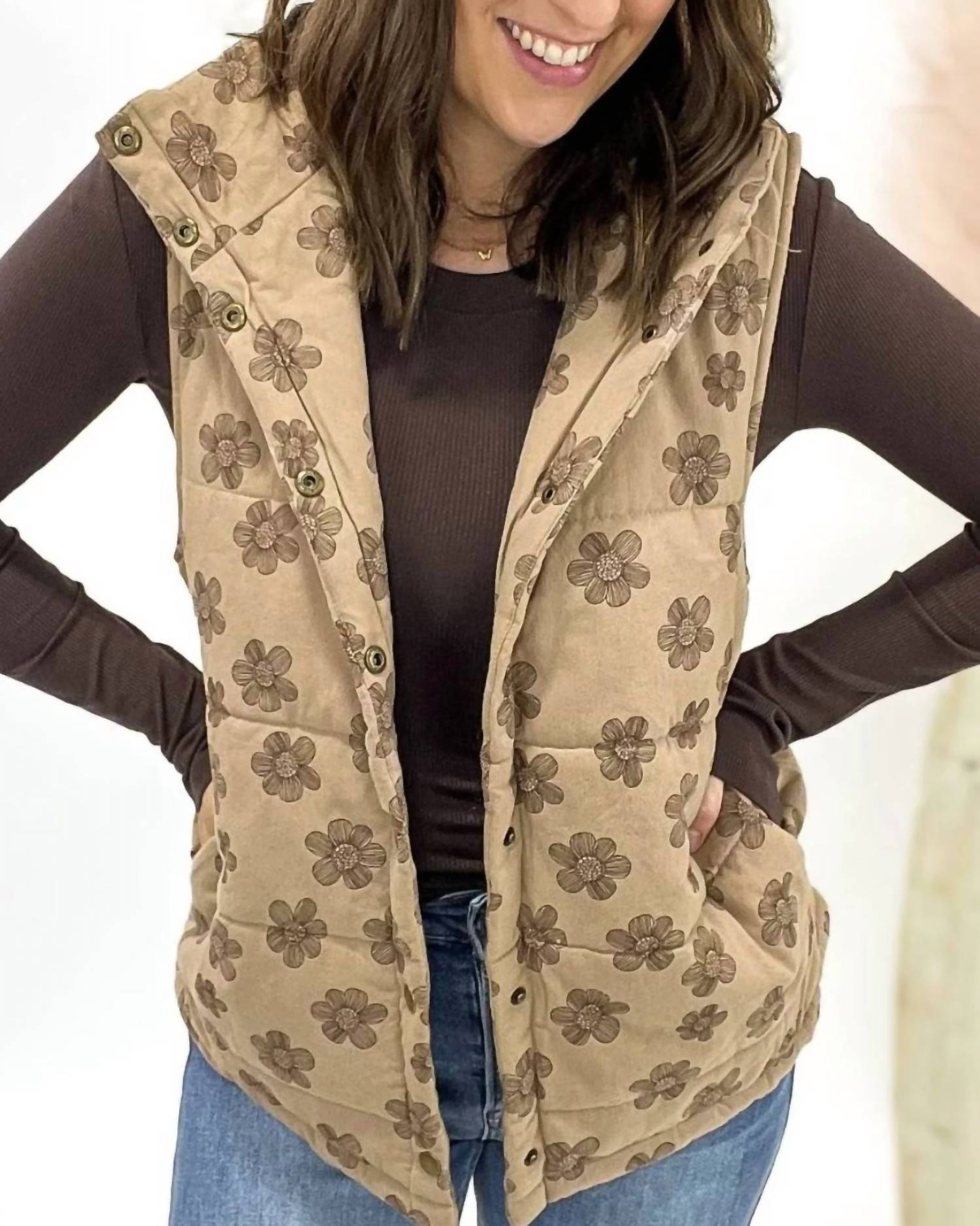 Hem & Thread - Flower Puffer Vest