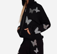 Lauren Moshi - Koa Crystal Zip Hoodie