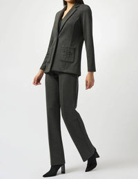 Joseph Ribkoff - Melange Mid-rise Pull On Wide Leg Pants