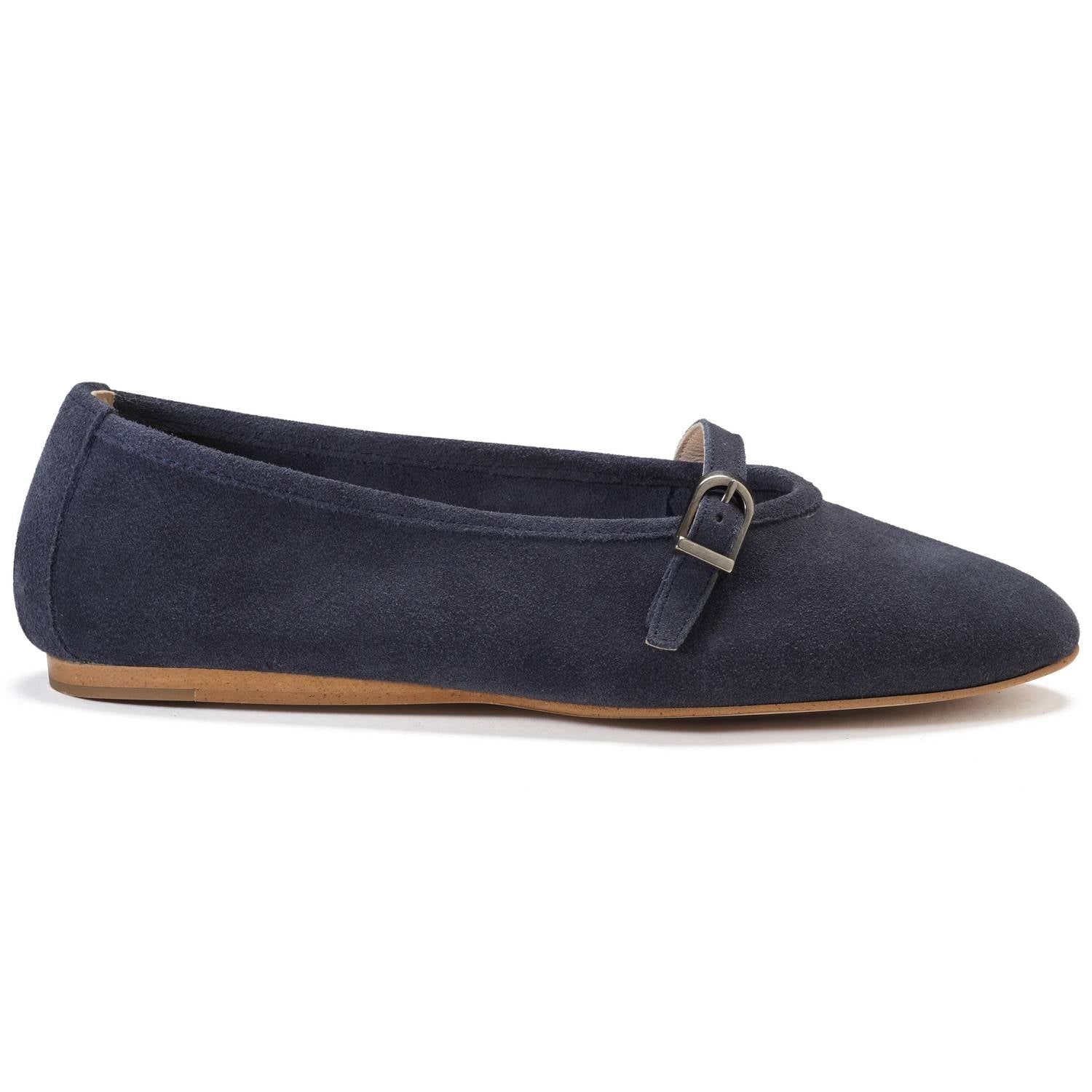 Blublonc - Women's Natalie Mary Jane Strap Detail Flats