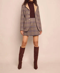 Cara Cara - Kitty Plaid Wrap Skirt
