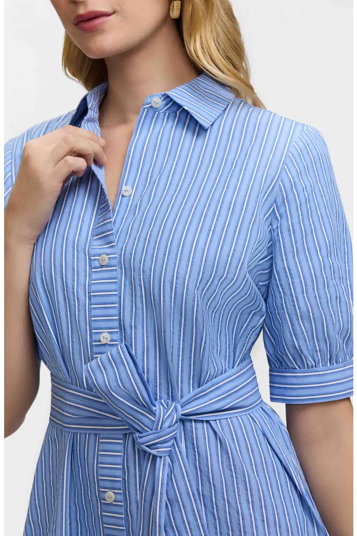 Foxcroft - Esther Seersucker Shirt Dress