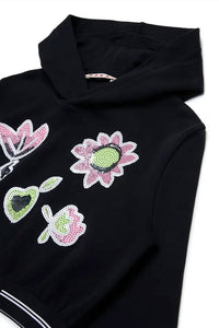 Marni - Girls Sequined Flowers Sweatshirt