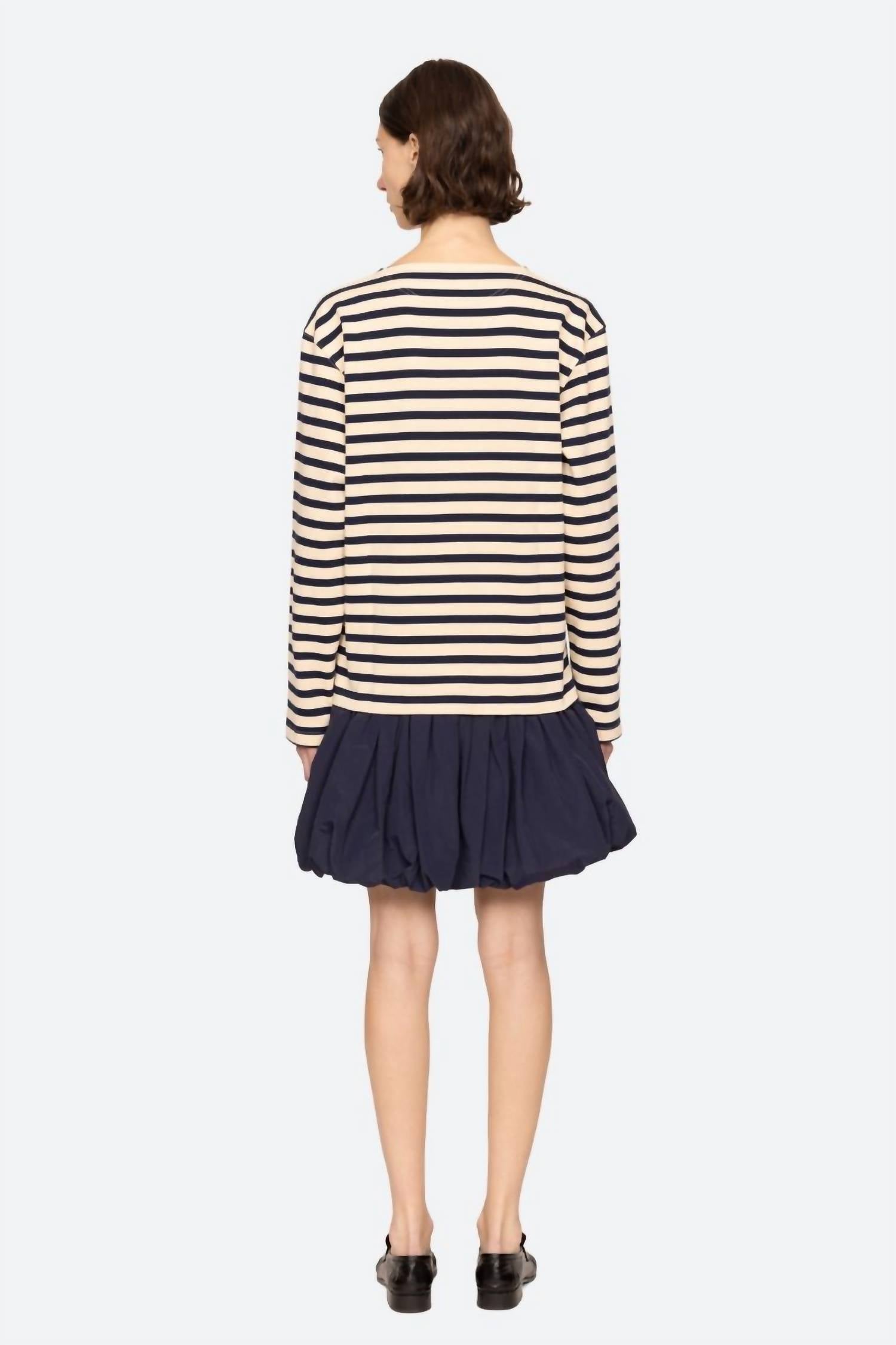 Sea - Athena Striped T Shirt Combo Bubble Dress