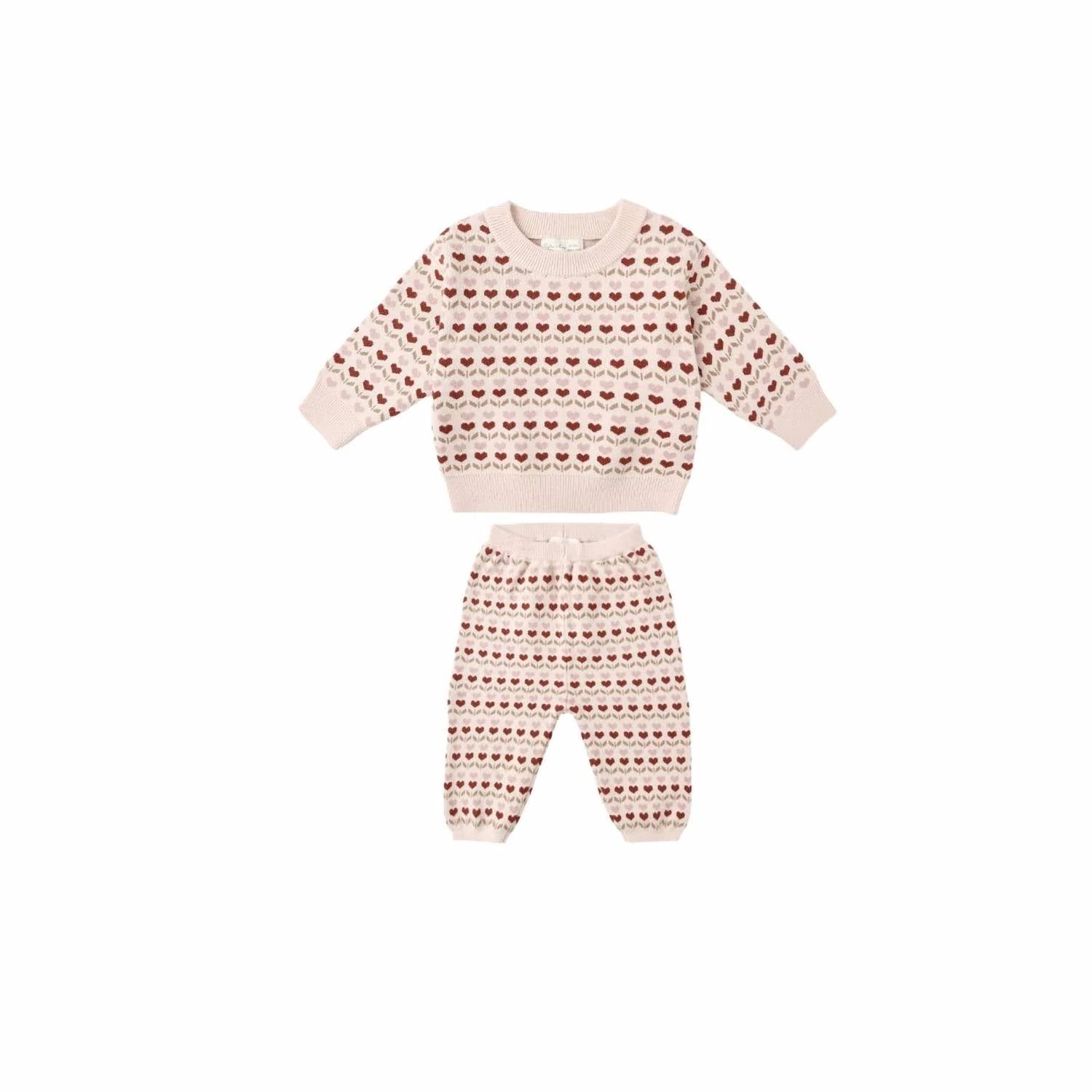 Rylee + Cru - Kid's Hearts Shiloh Sweater Set
