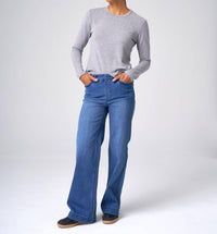 Franne Golde Effortless Wide Leg Jeans in classic wash - women's jeans - view 6