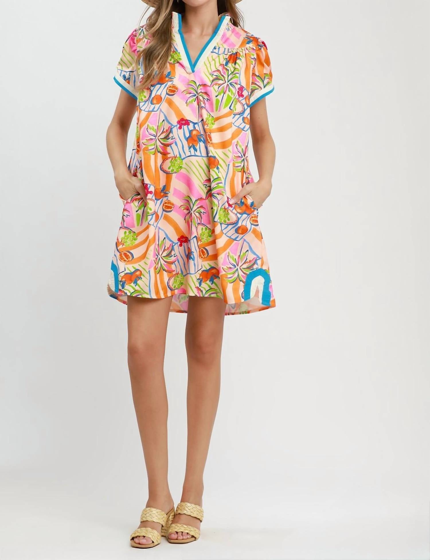 Umgee - Coastal Print Dress