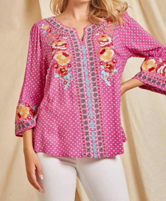 Andree By Unit - South Beach Embroidered Top