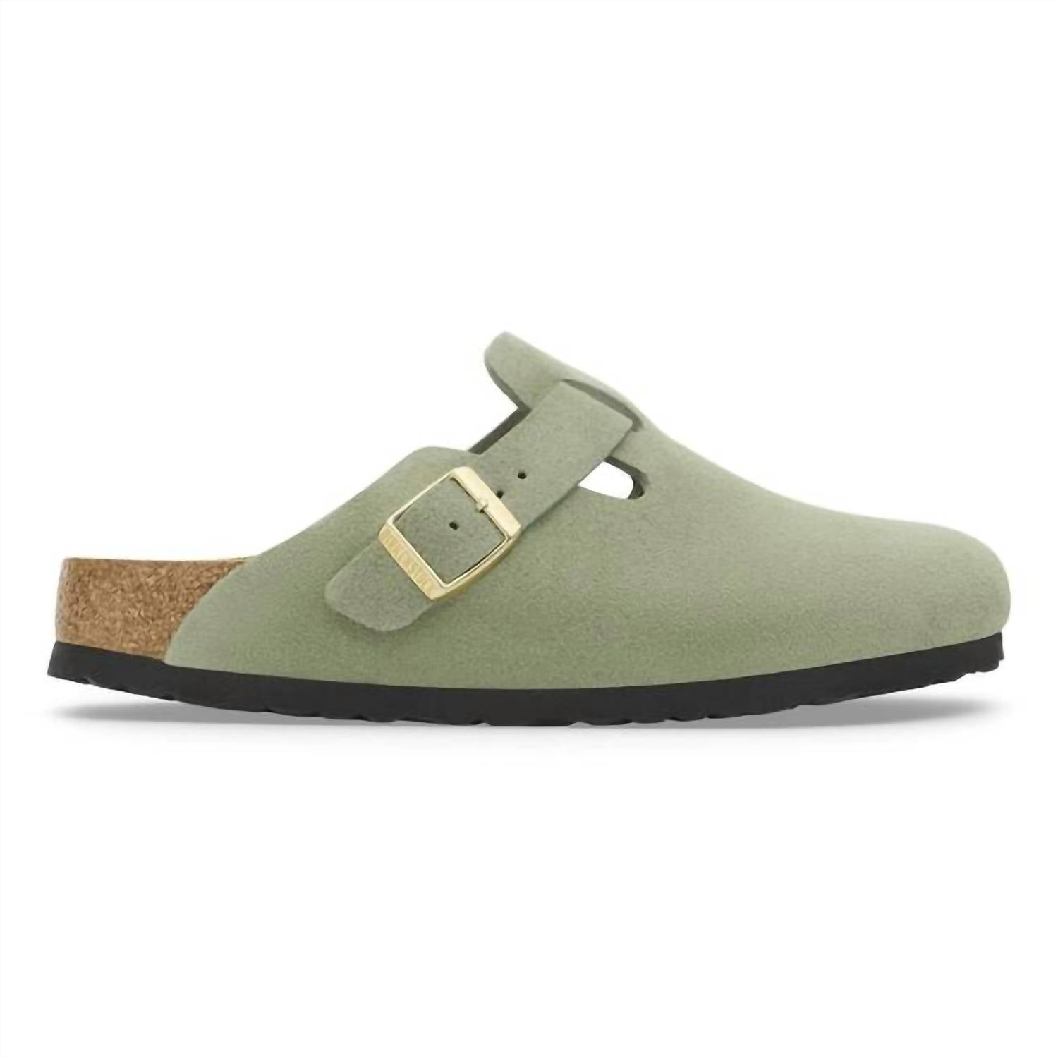 Birkenstock - Unisex Boston Suede Narrow Leather Clogs