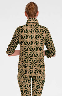 GRETCHEN SCOTT Boyfriend CDC Shirt in black tan - women's shirt - alternate view