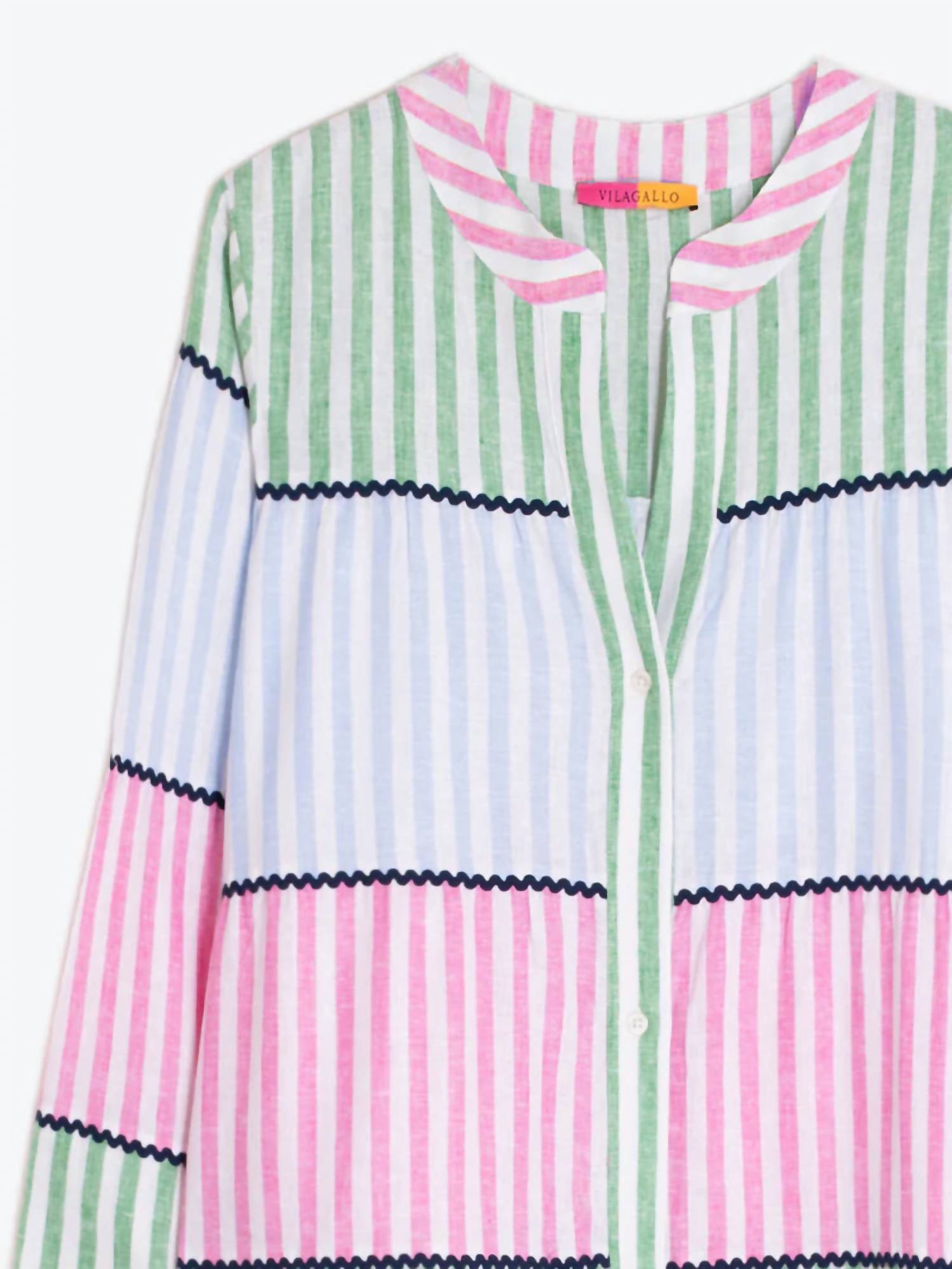 Vilagallo - Multicolored Striped Long Dress