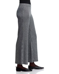 Johnny Was JENNA METALLIC EASY PANT in silver metallic - women's pants - detail view