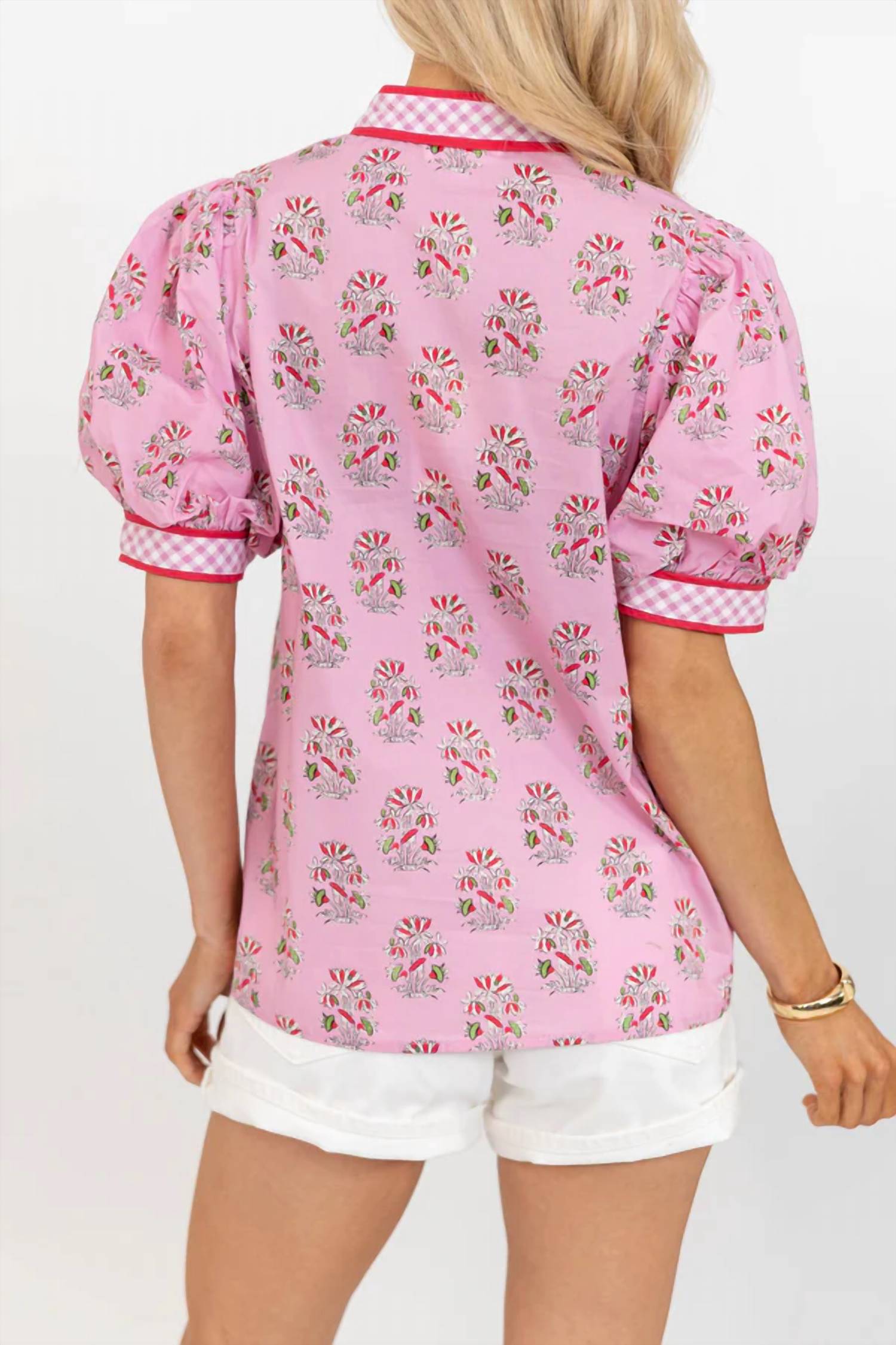 Entro - Floral Puff Sleeve Blouse