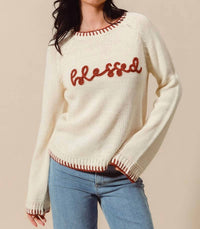 So Me - Blessed Crewneck Sweater