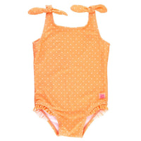 Rufflebutts - Toddler Polka Dot Shoulder Tie One Piece Swimsuit
