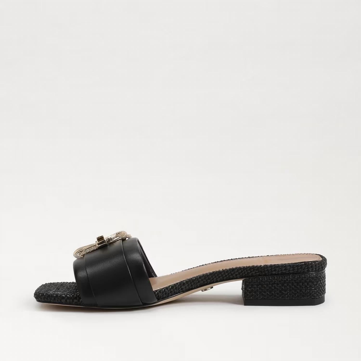 Sam Edelman - Women's Delfi Slip On Open Squared Toe Block Heel Fashion Slide Sandal