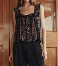 The Great. - Victorian Pleat Tank Top