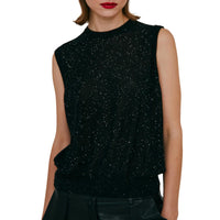 Autumn Cashmere Sequin Blouson Muscle Tee in cosmos - women's tank top