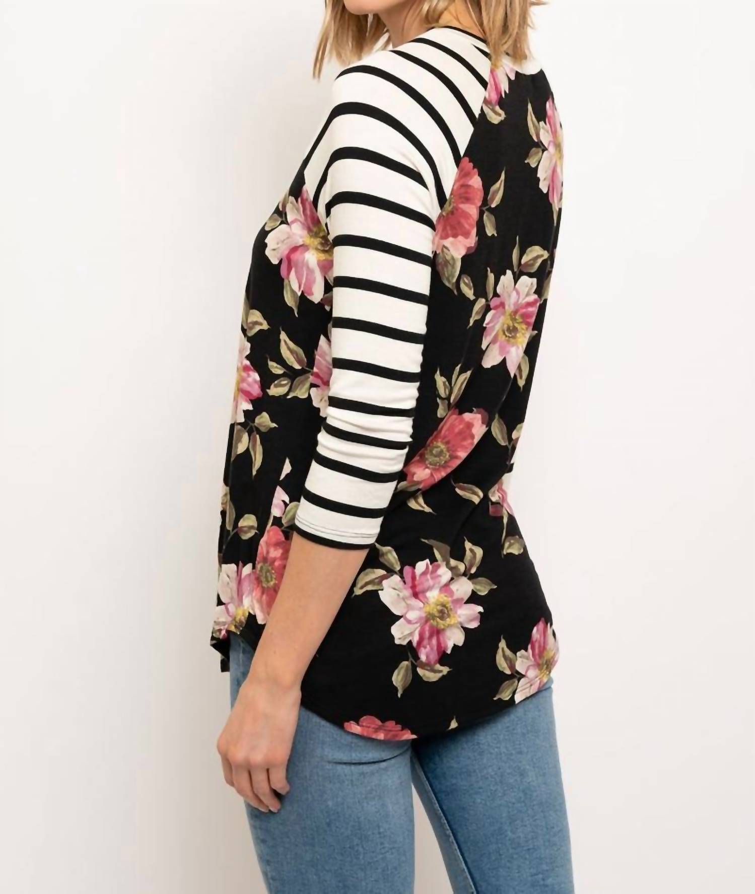 Collective Rack - Floral With Stripe Sleeves