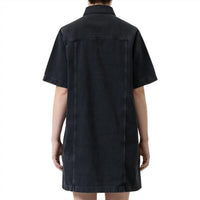 CLOSED Women's Short Denim Dress in dark grey - women's dress - view 5