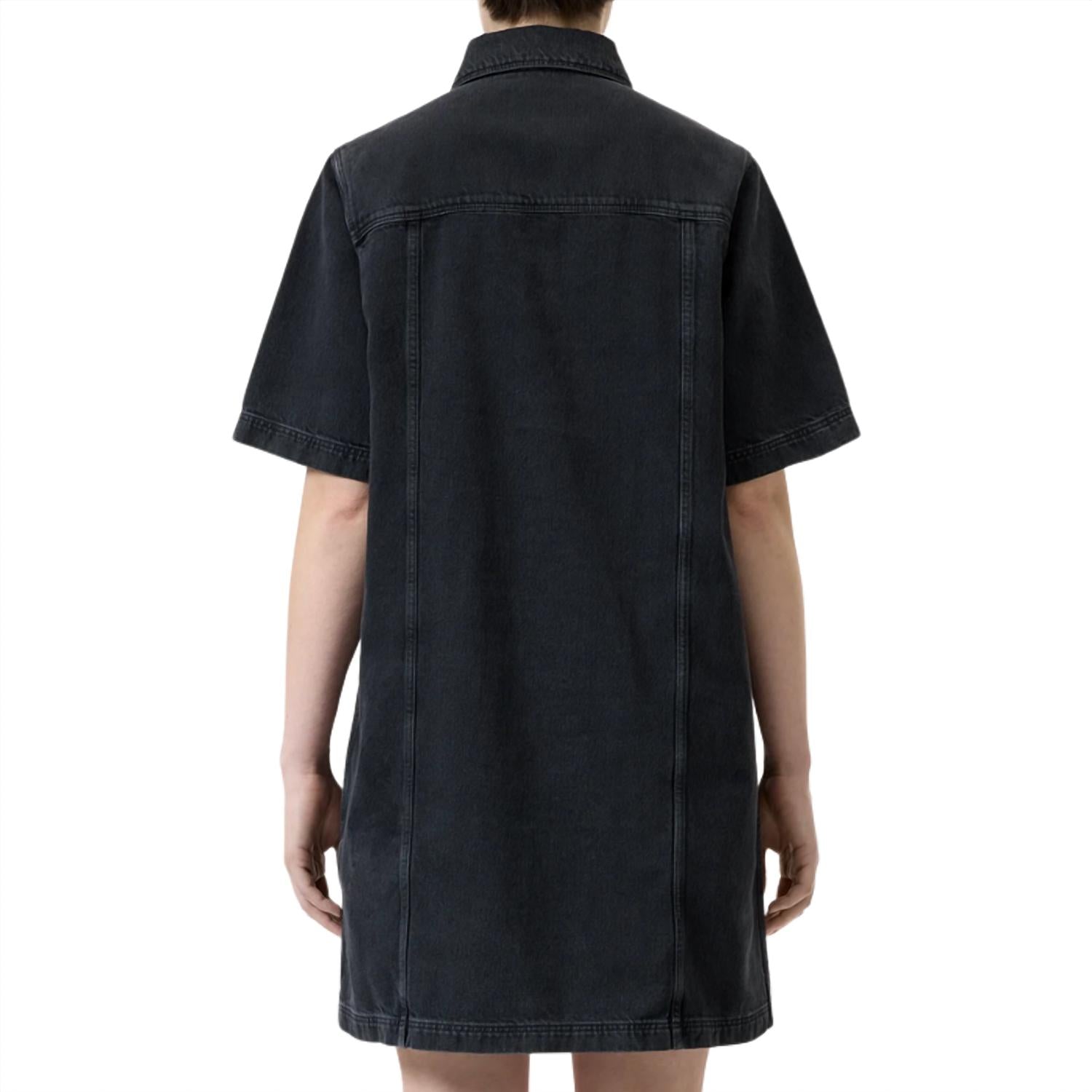 CLOSED Women's Short Denim Dress in dark grey - women's dress - view 5