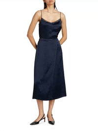 Vince - Beaded Boarder Front Slit Skirt