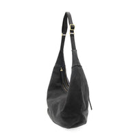 Joy Susan Women's Rochelle Large Crescent Bag in black - women's bag - detail view