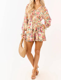 Promesa - Ivy Floral Printed Mesh Romper