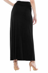 Moa Collection - Women's Casual Relaxed Fit Solid Maxi Skirt