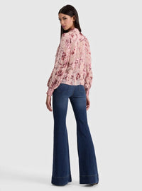 Alice + Olivia - Arlette Lace Trim Blouse