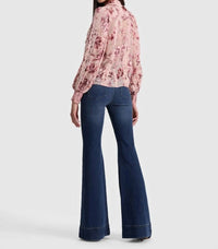 alice + olivia Arlette Blouse in mystic garden english rose - women's blouse - alternate view