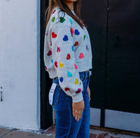 Queen Of Sparkles - Rhinestone Heart Sweatshirt