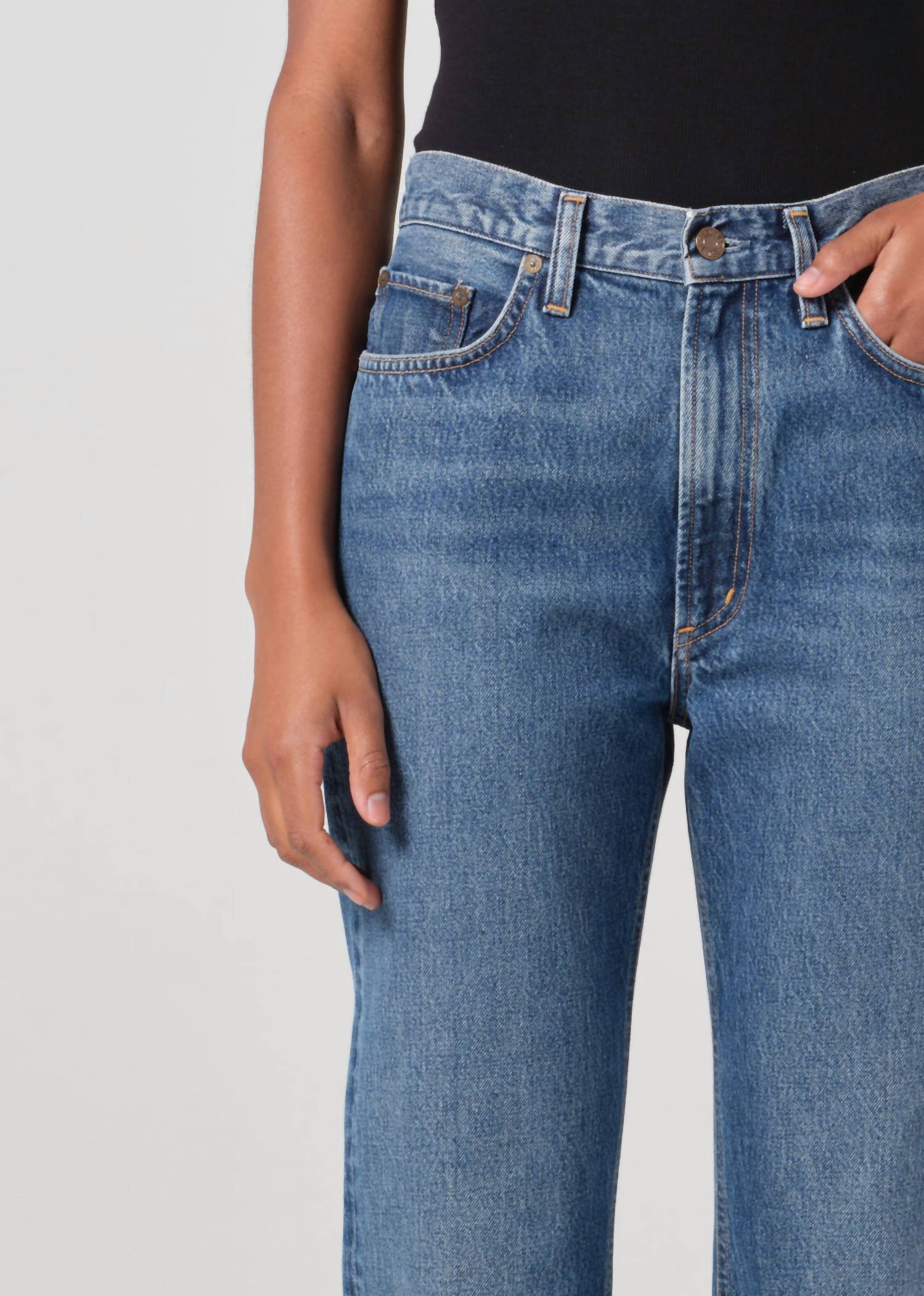 AGOLDE Leena High-rise Jean in placebo 1 - women's jeans - alternate view