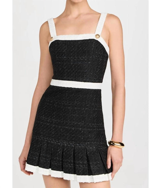 Alice + Olivia - Women's Clarine Square Pleated Mini Dress