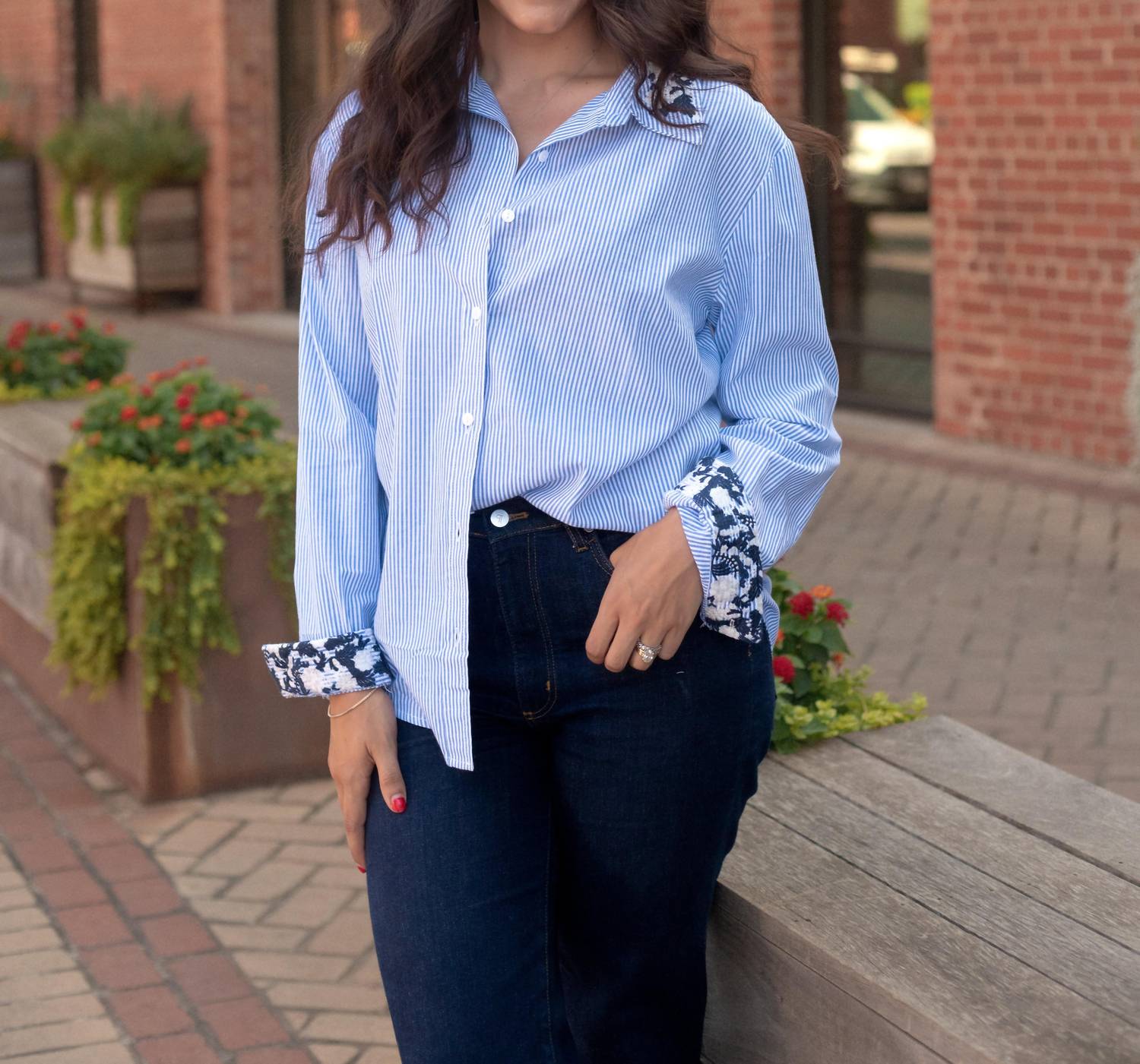Layerz Clothing - Michael Embroidered Collar Button Up Top