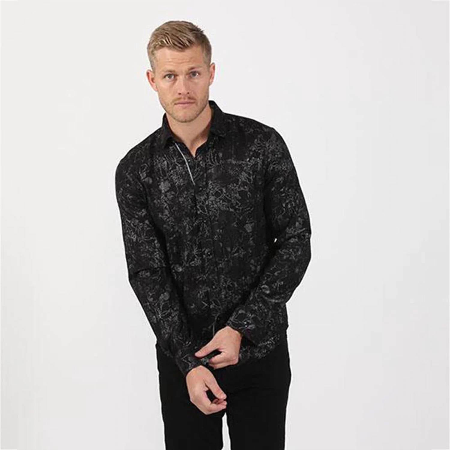 Eight X - Modern Digital Print Floral Button Down Shirt
