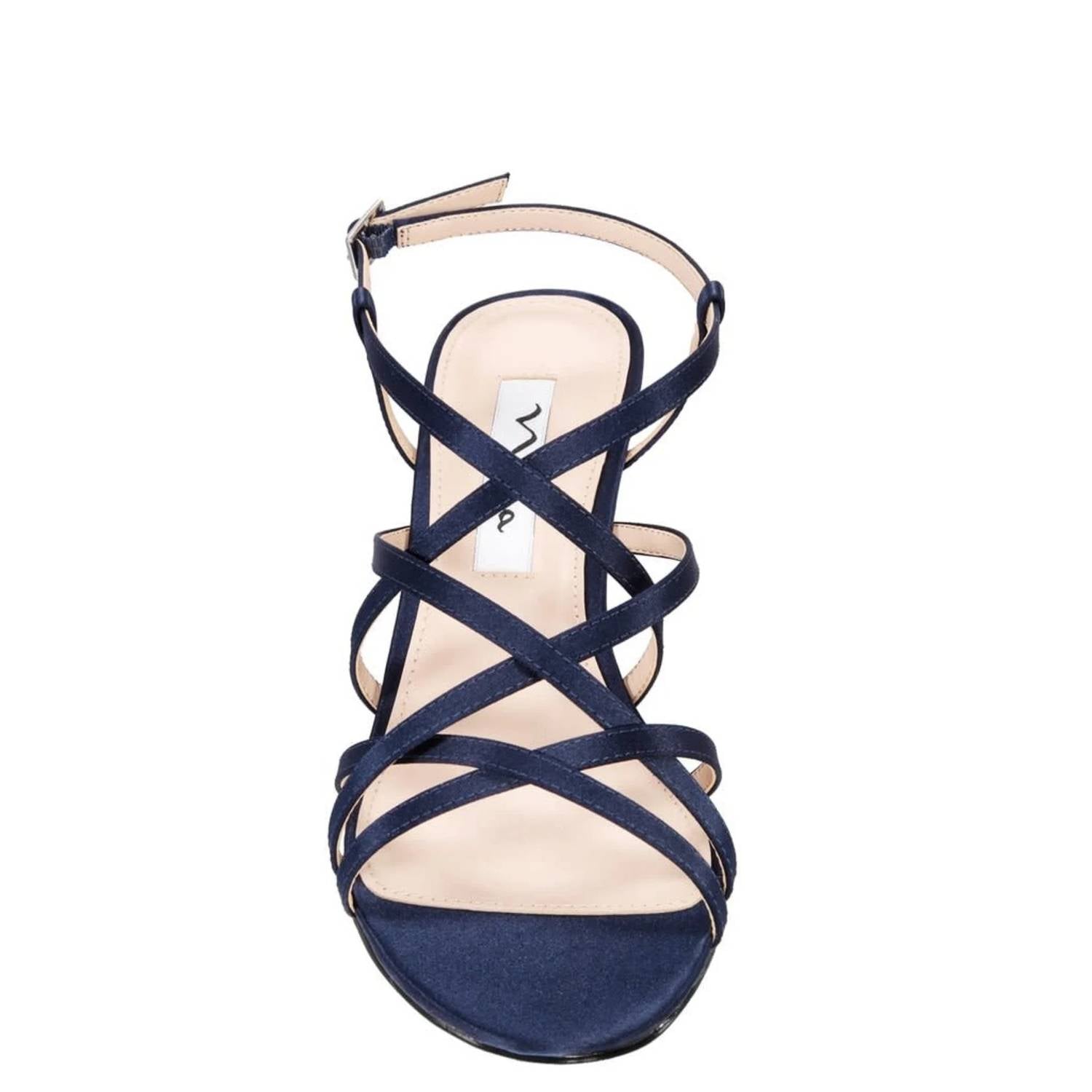 Nina - Women's Neptune Satin Strappy Evening Heels