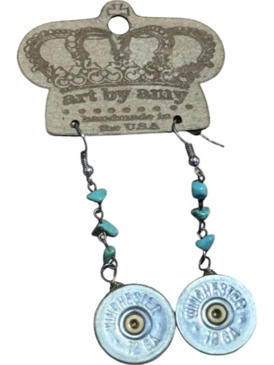 Art By Amy Labbe - Women's Shotgun Shell With Charms Earrings