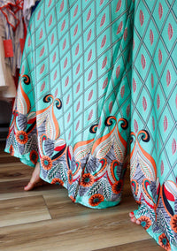 Meet Me In Santorini - Peacock Feather Jumpsuit