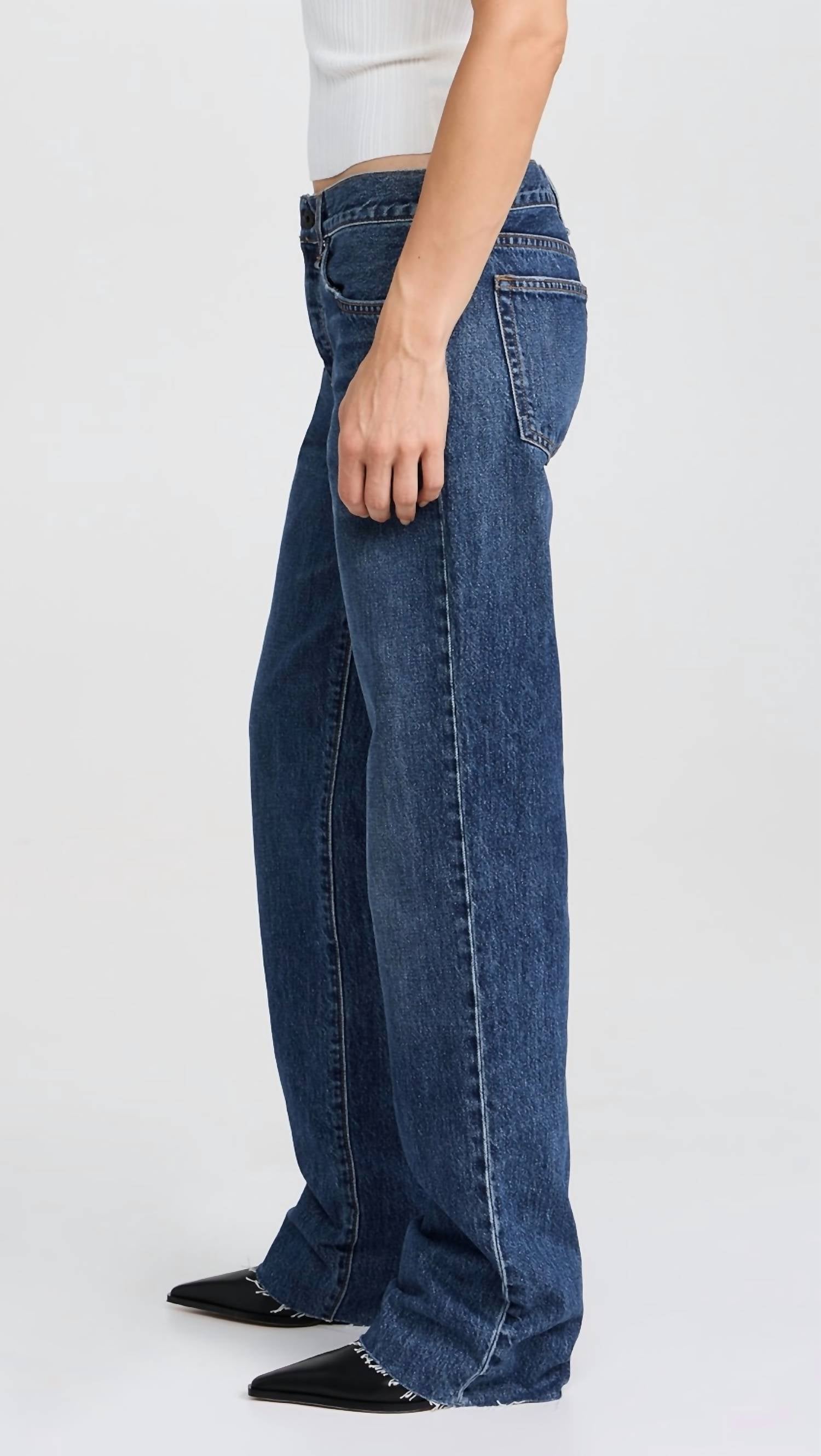 Askk Ny - Long Low Rise Straight Jeans