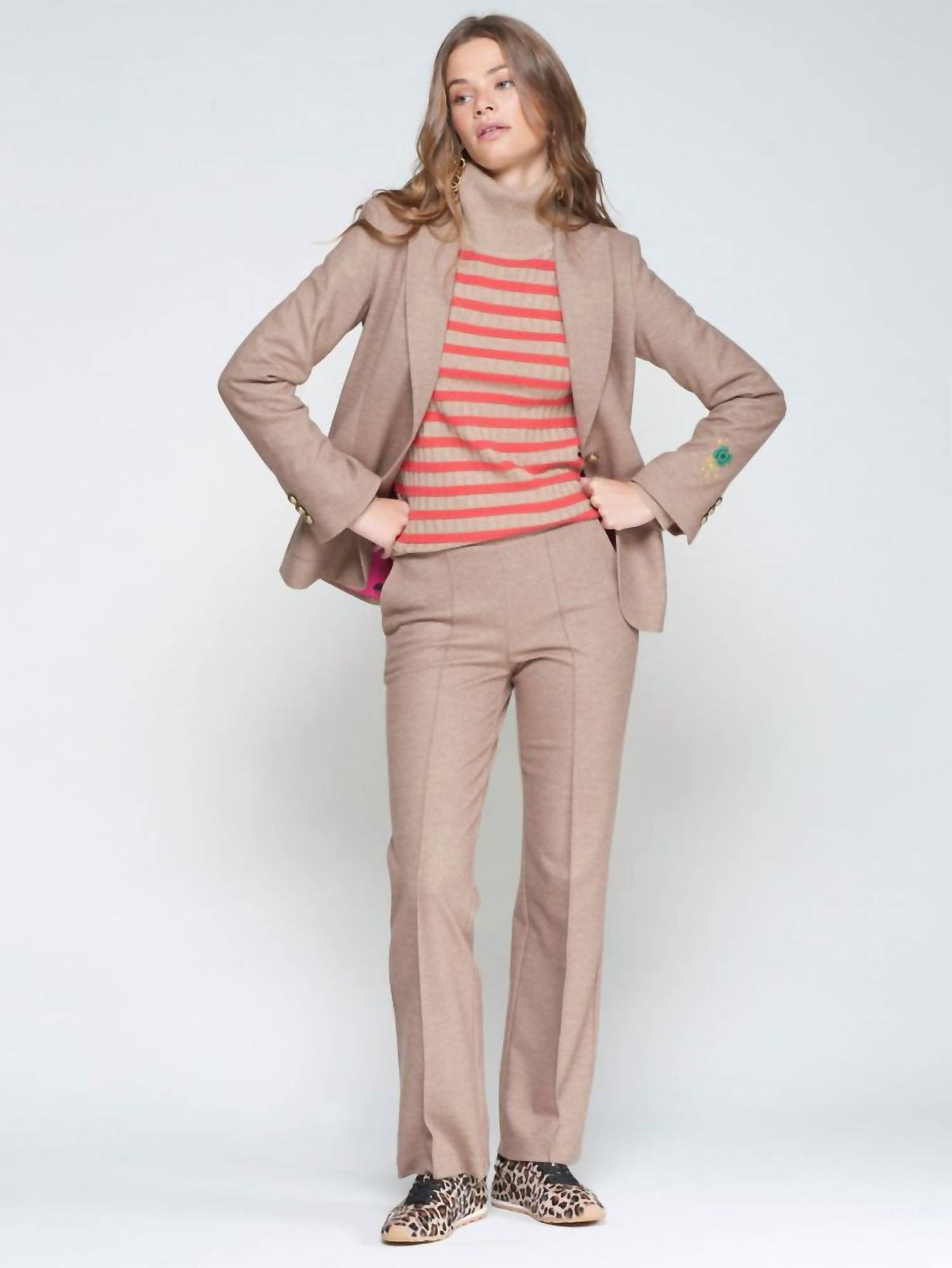 Vilagallo - Women's Diagonal Patterned Pants