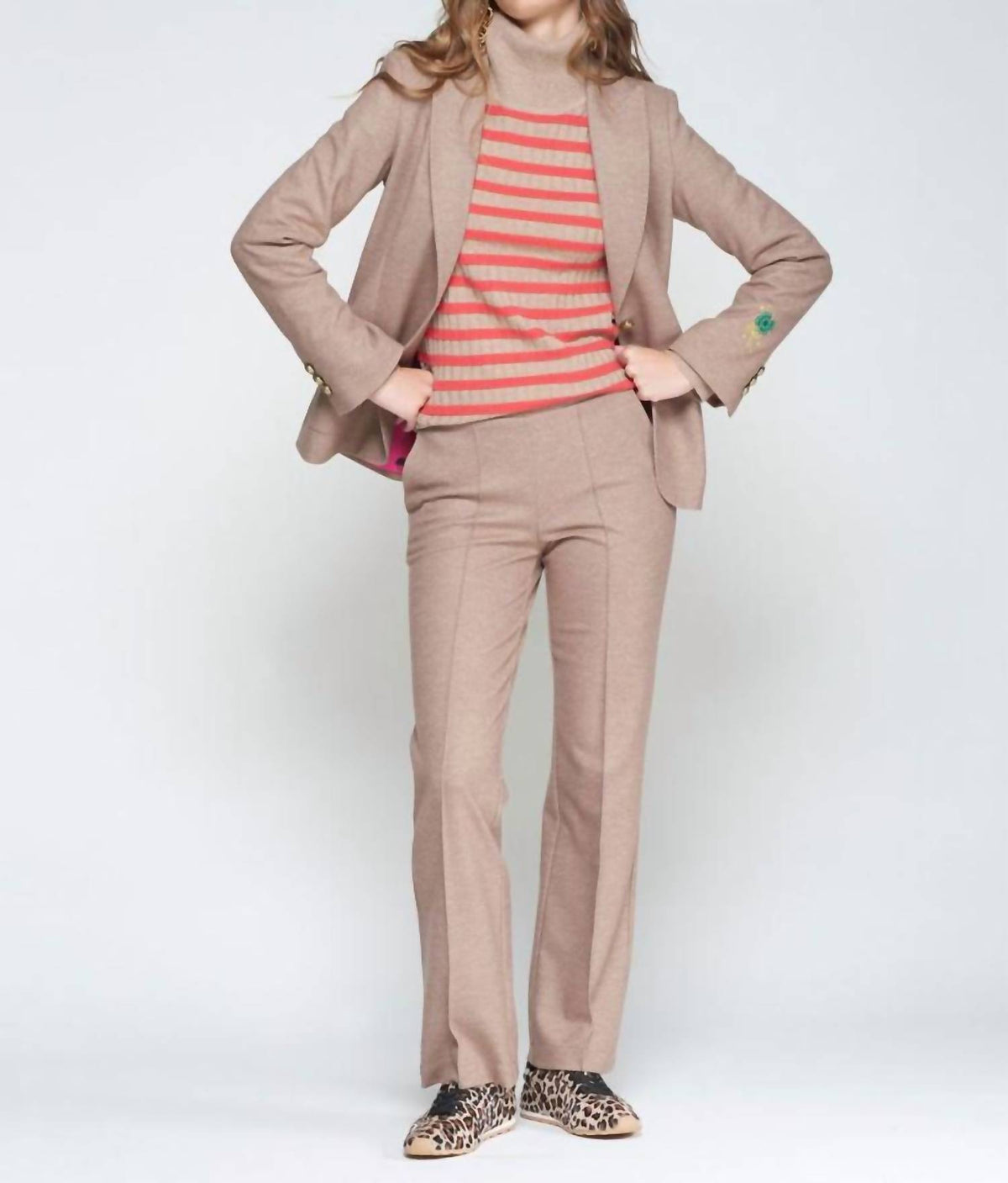 Vilagallo - Women's Diagonal Patterned Pants